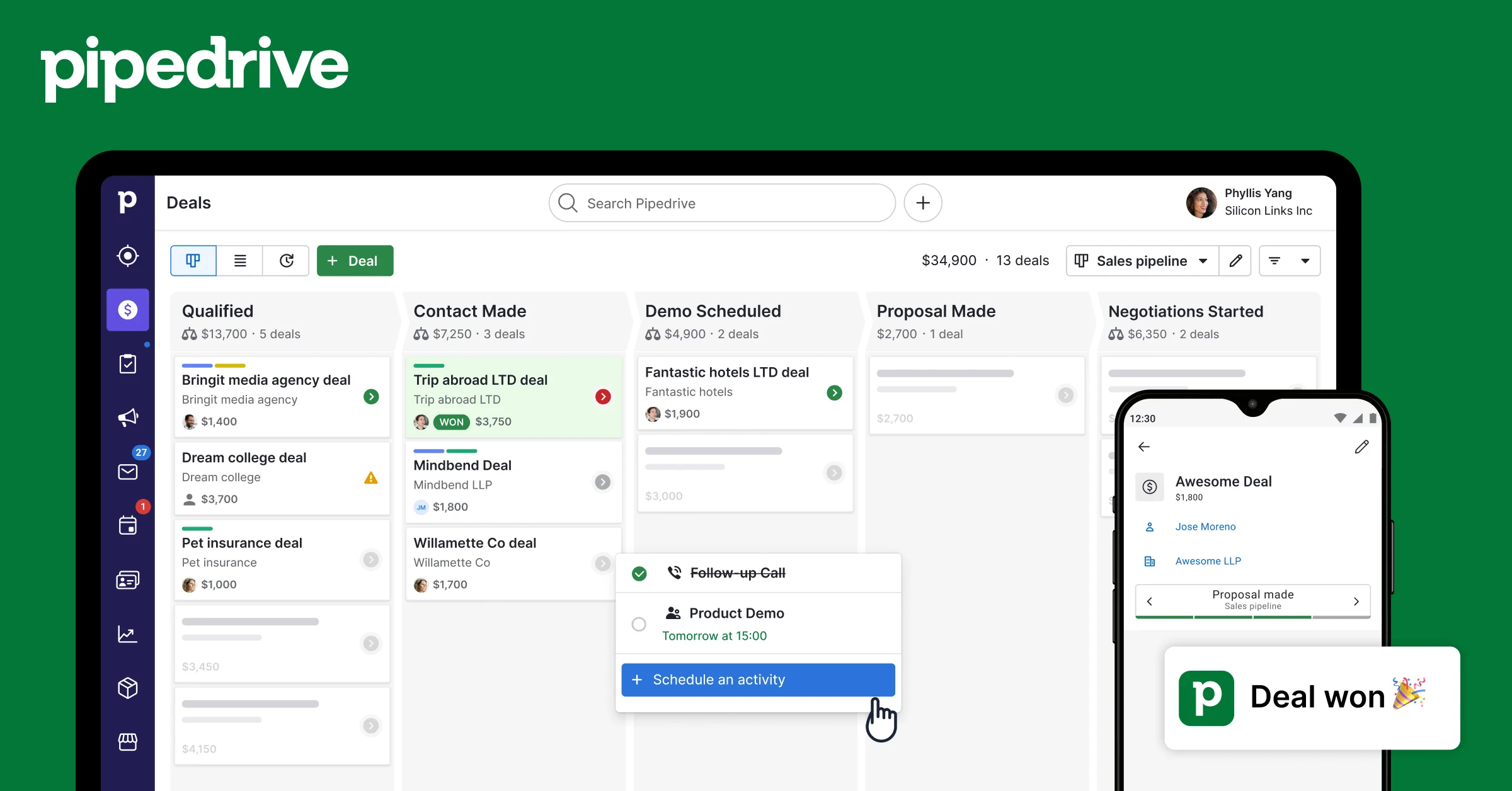 Insurance Automation Tools - pipedrive best sales pipeline