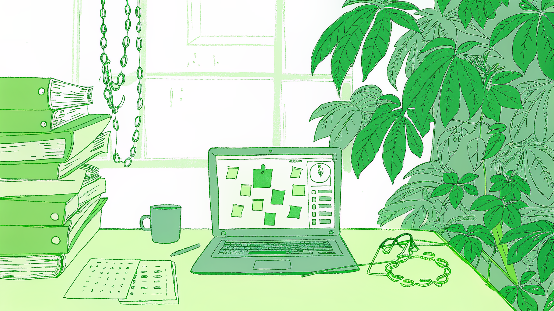 Insurance agent's desk overwhelmed with paper workflows, stalled payment screen, and manual errors